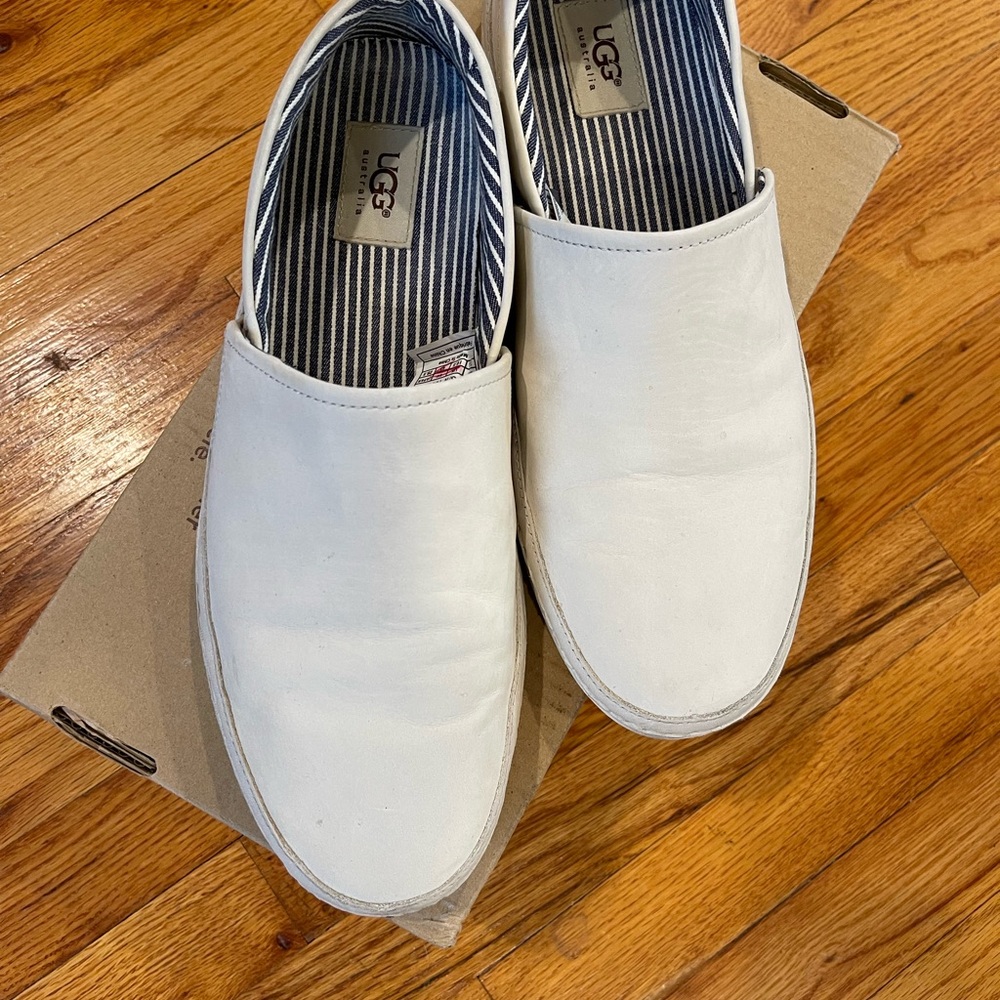 UGG Men's Cream Slip-On Loafers